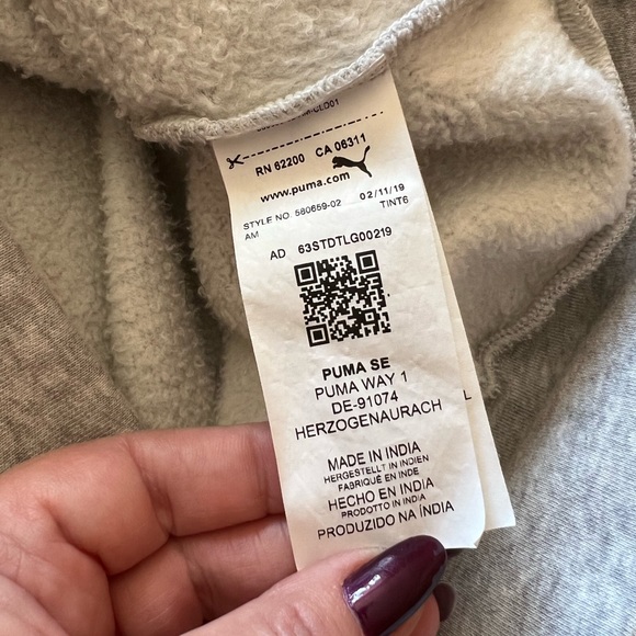 Puma High Neck Pullover Sweater/ Fleece Cotton Blend - Picture 11 of 14